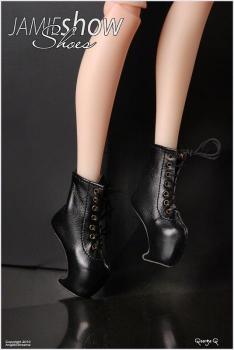 JAMIEshow - JAMIEshow - Black Leather Claw No Heel Shoes - Chaussure